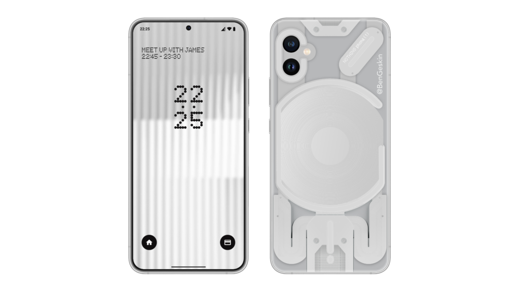 Nothing Phone (1): white front and back
