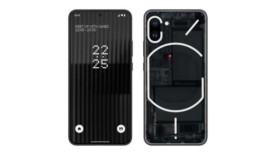 Nothing Phone (1): black front and back