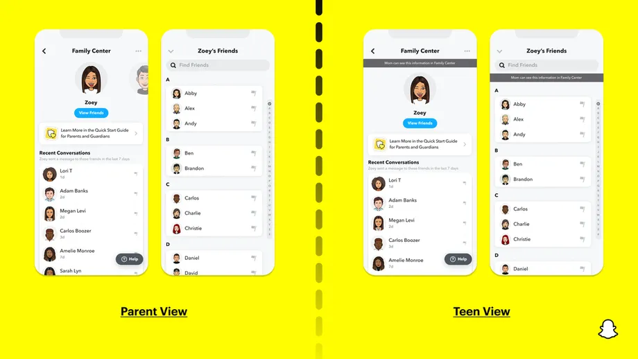 Snapchat Will Allow Parents To See Who Their Kid Is Talking To