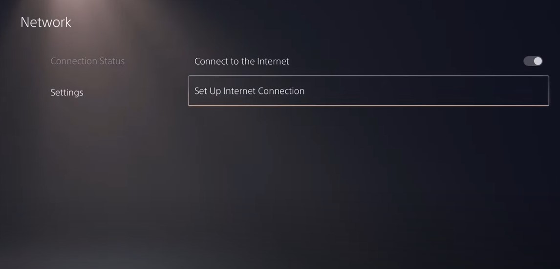set up internet Connection, toggle connection