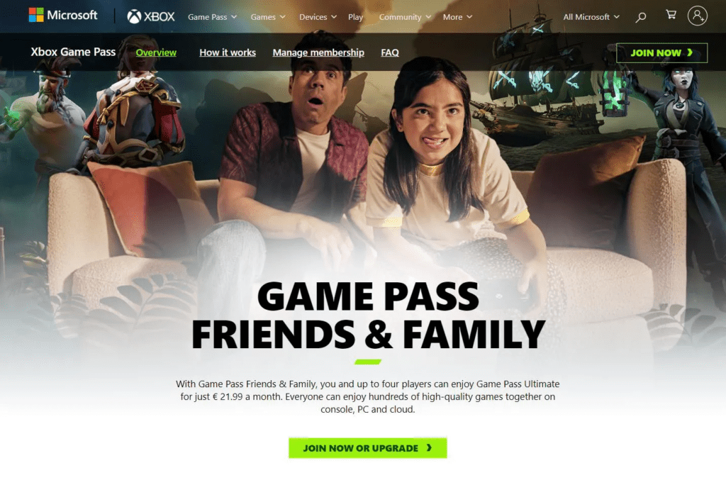 Xbox Game Pass Friends & Family Finally Released