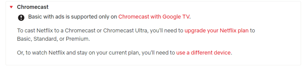 Netflix Will Only Run on Chromecast with Google TV(HD/4K)