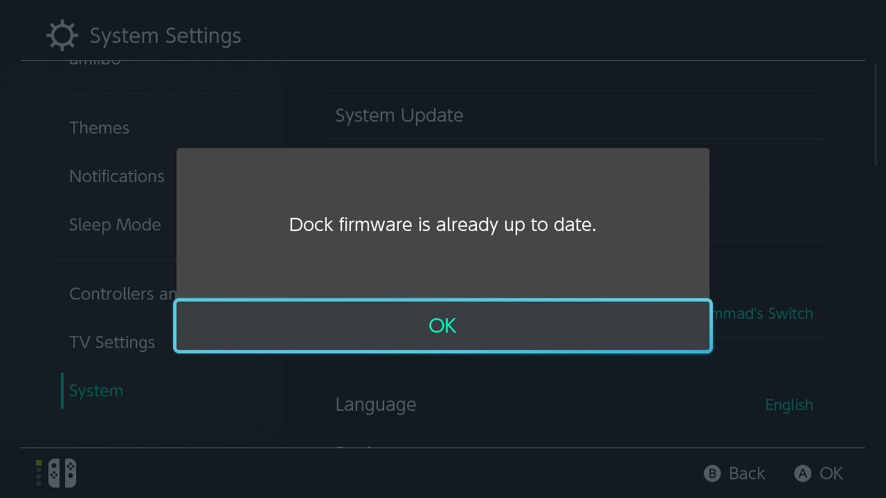 Dock firmware already up to date