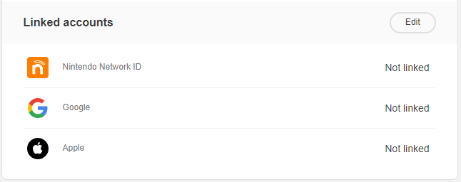 Linked Accounts on nintendo Switch
