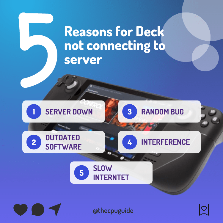 5 reasons why you Can't Connect Your Steam Deck to Steam Server