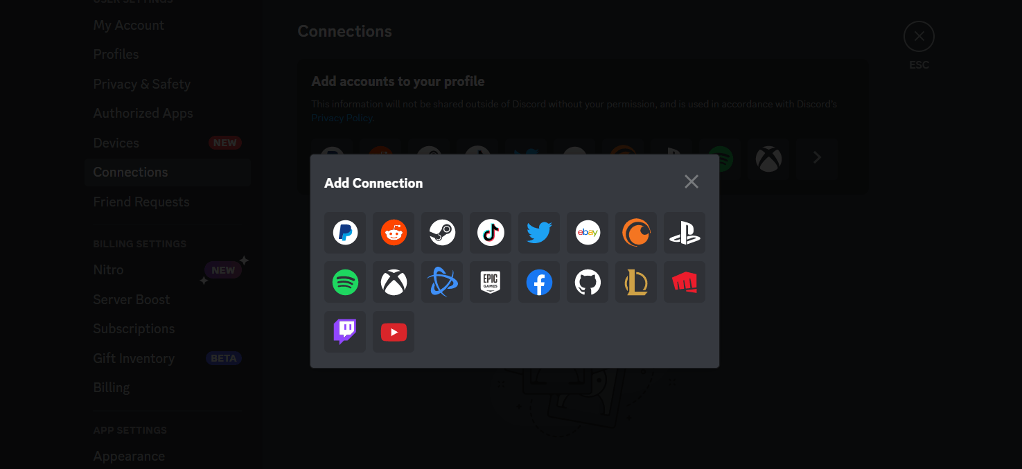 add connections