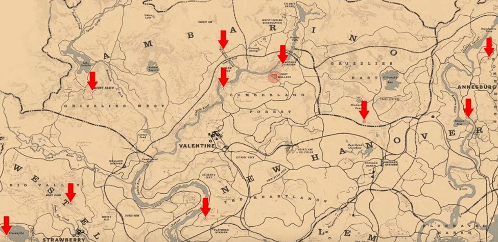 Rock Carvings Pinpoints in Red Dead Redemption 2