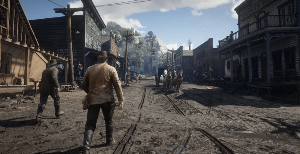 Valentine Town Reference in RDR2 from Open Range 