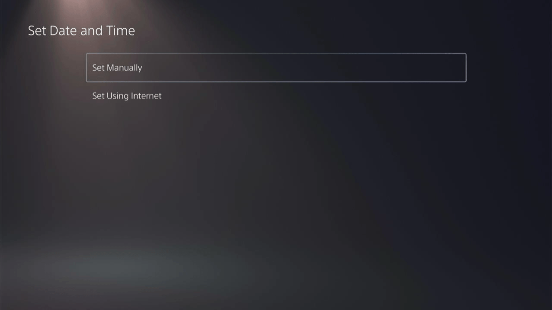manually update ps5 set manually time