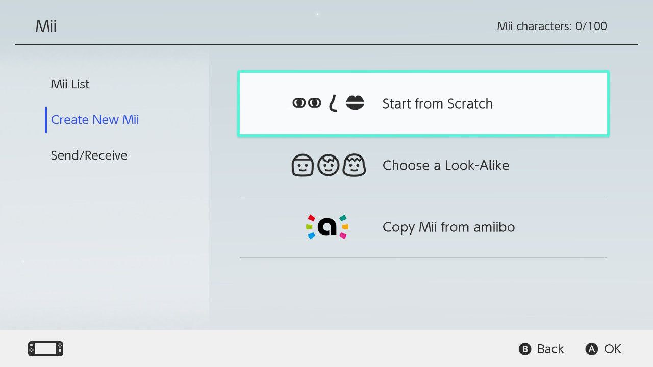 How to Create a Mii on Nintendo Switch [Tutorial]