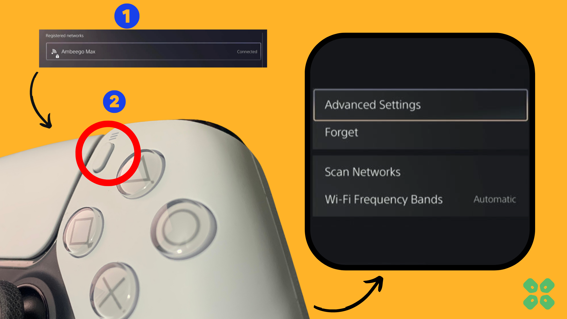 press the options button on the Connected Network