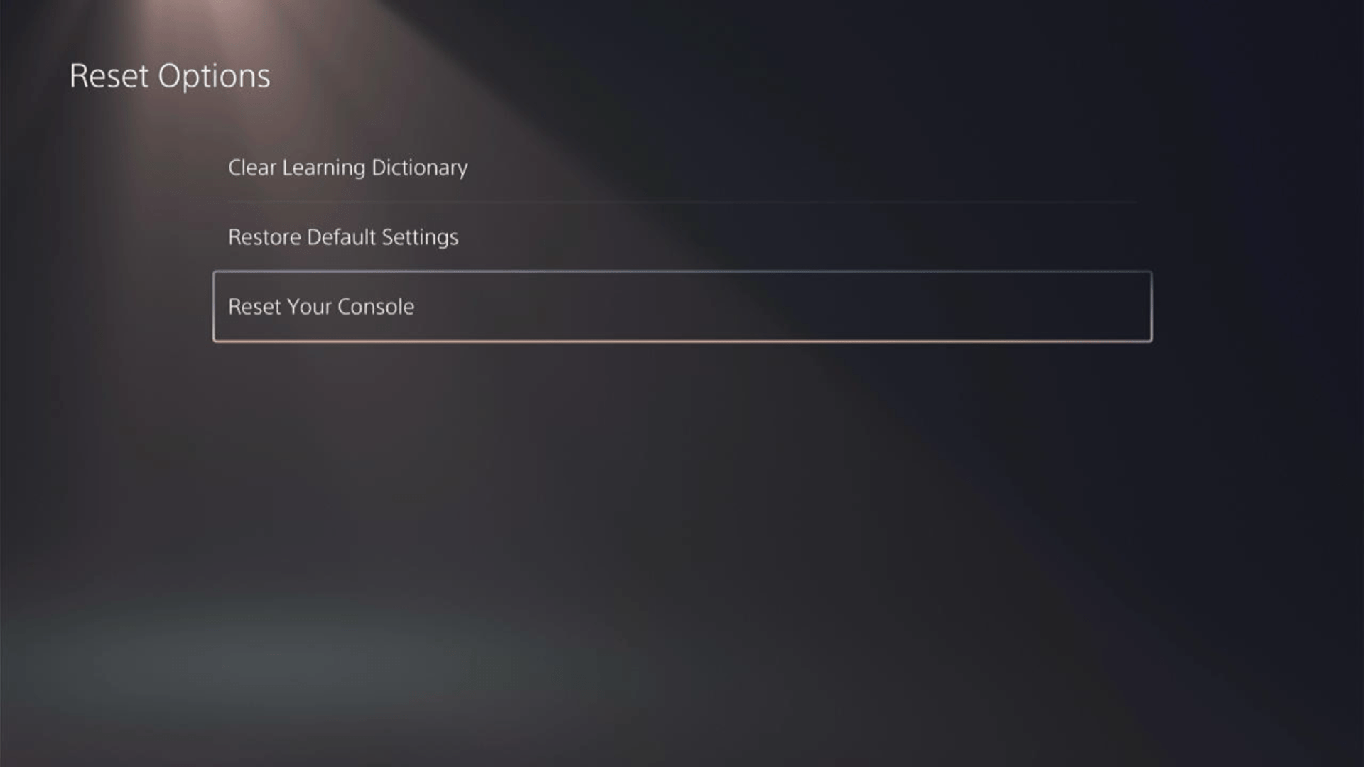 reset your PS5 to fix not loading