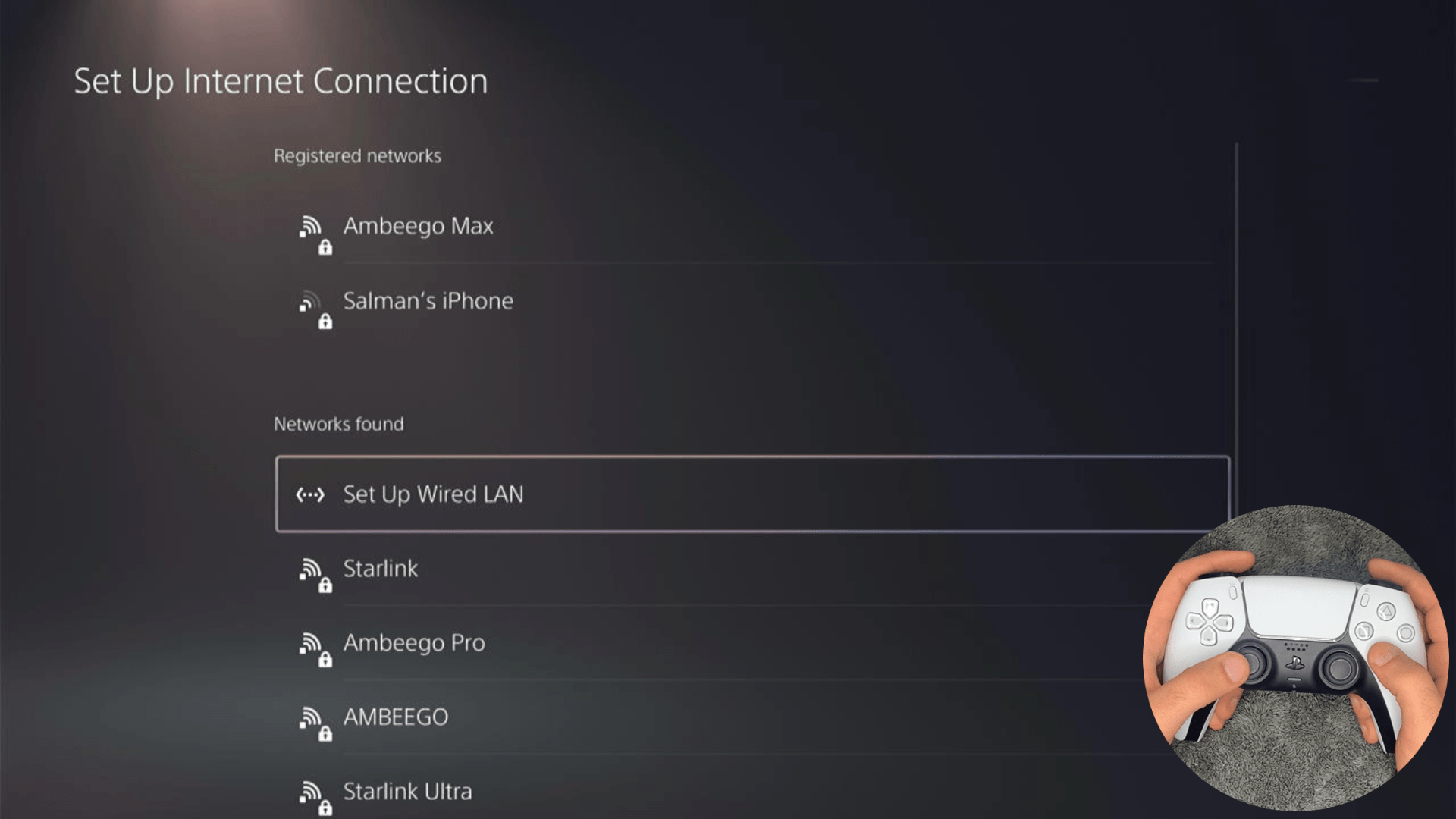 set-up-wired-lan SCREEN ON PS5