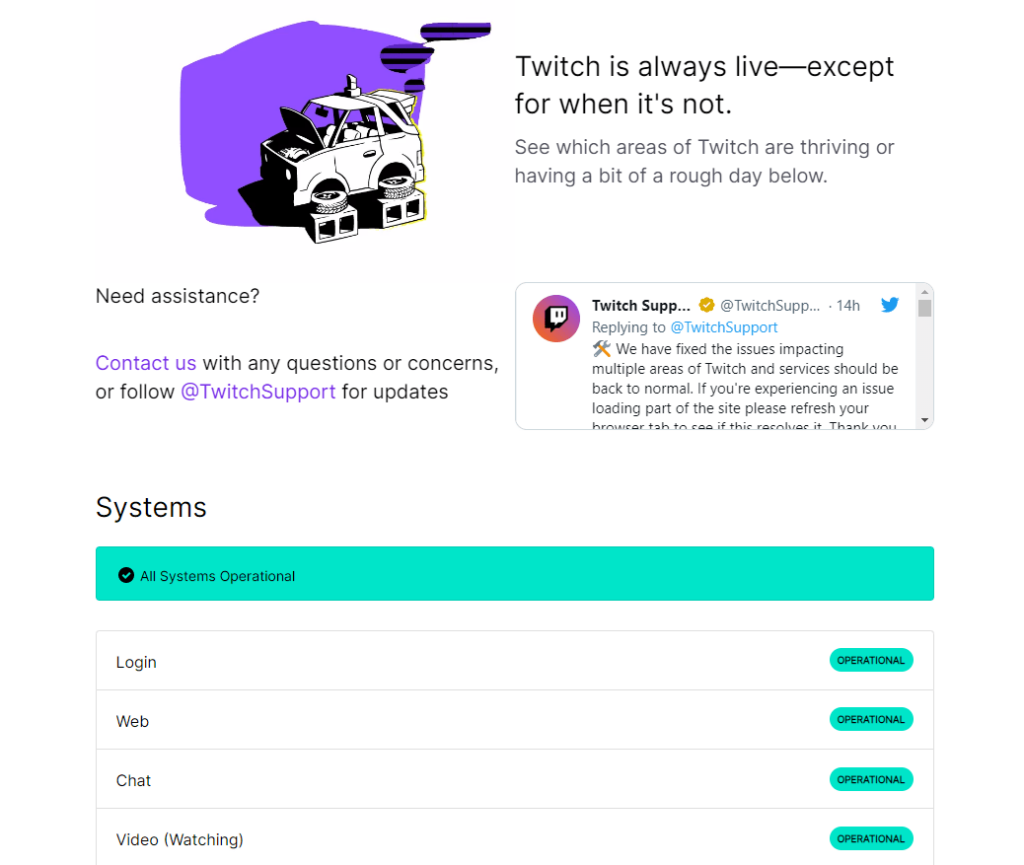 twitch status