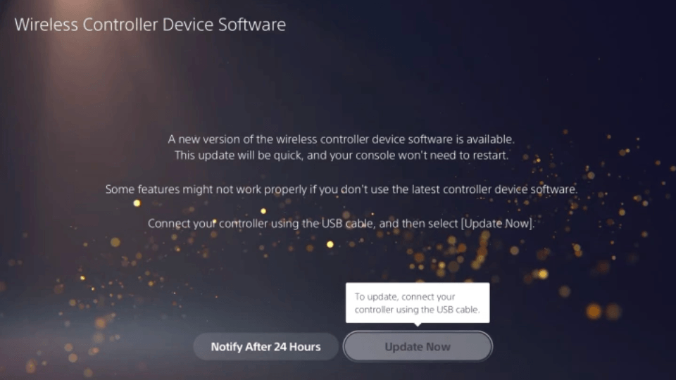 update ps5 controller dialog prompt