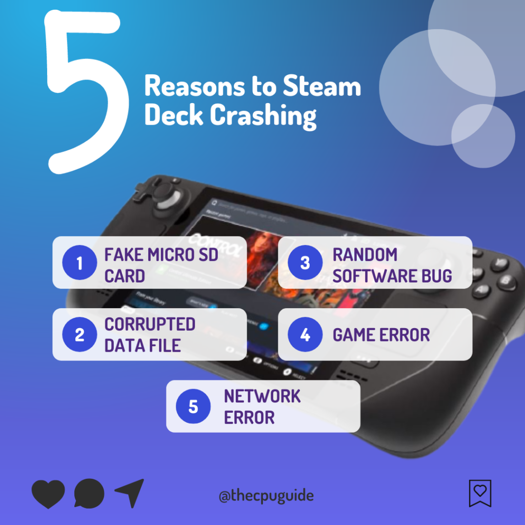 reasons to steam deck crashing