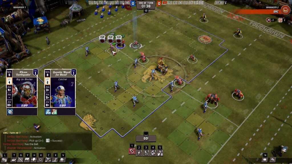 On Field Gameplay in Blood Bowl 3
