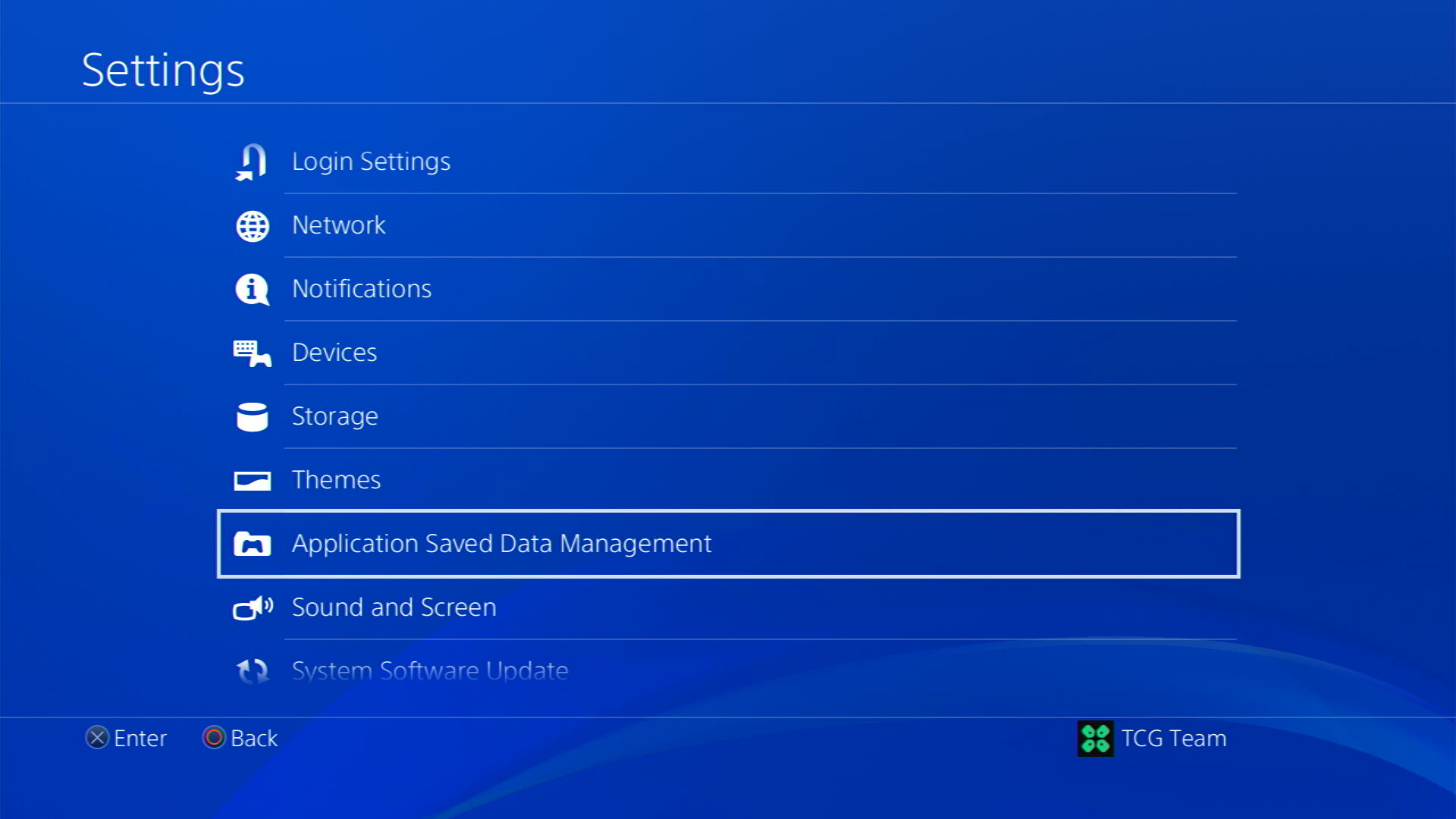 Application saved data management ps4