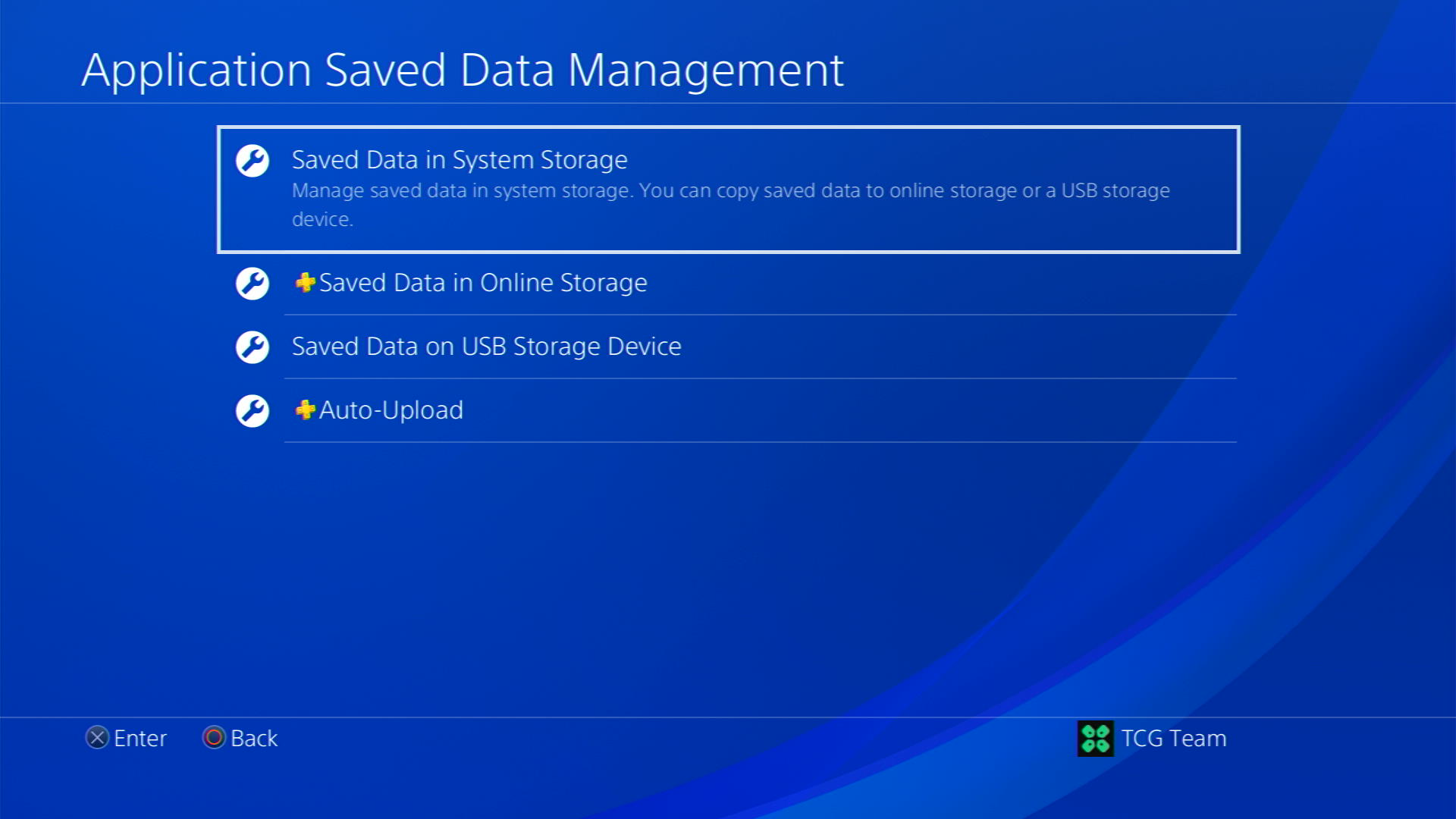 Saved Data in System Storage ps4