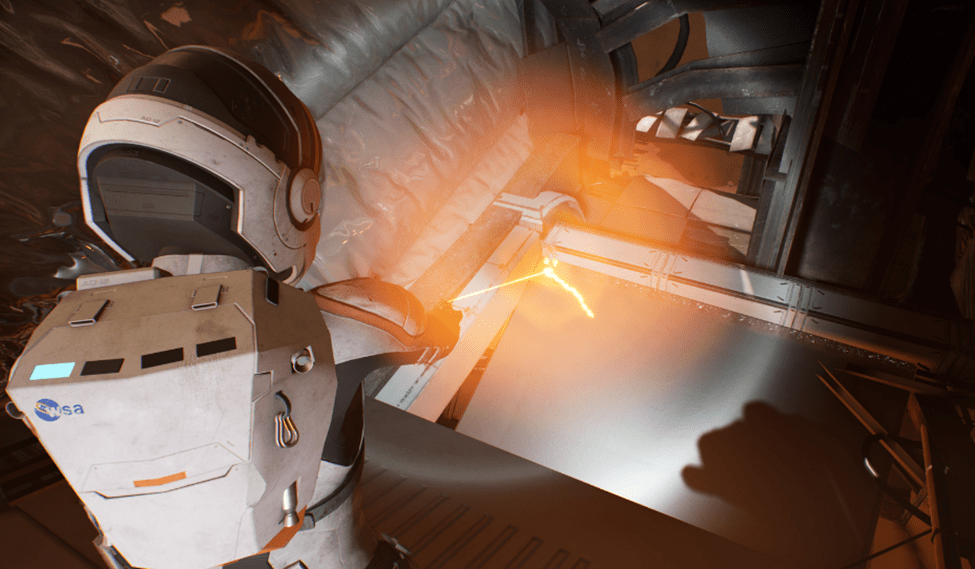 Cutting Doors With Laser Beam in Deliver Us Mars