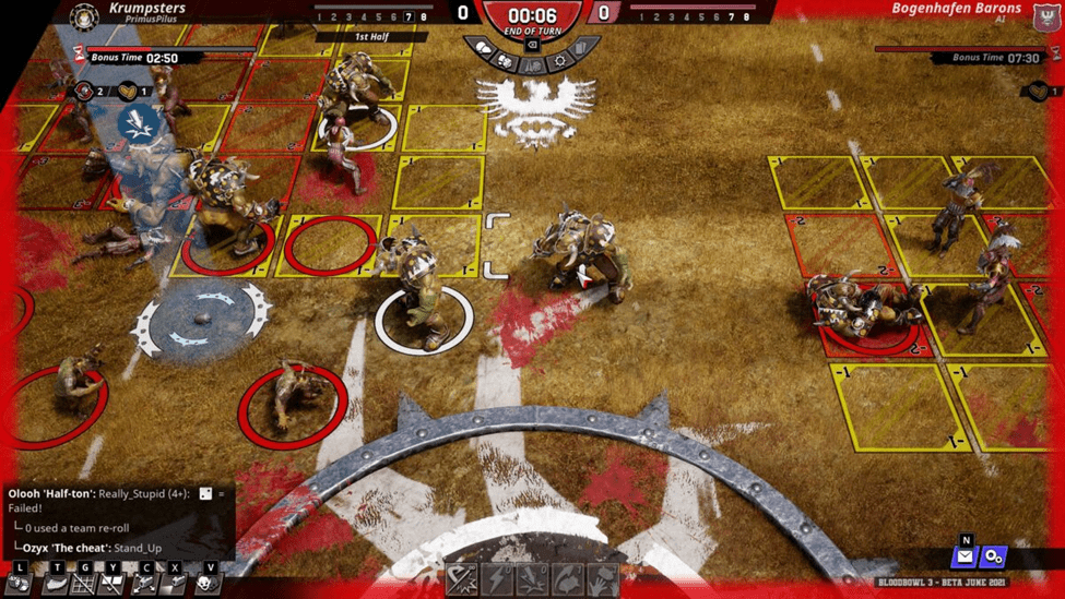 Board Style Gaming Experience in Blood Bowl 3