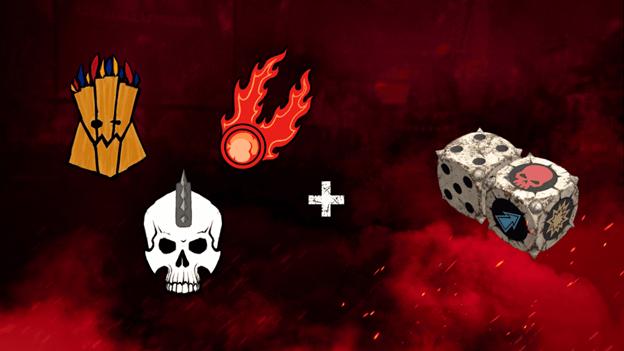 Stickers and Dice Set with Blood Bowl 3 Brutal Edition