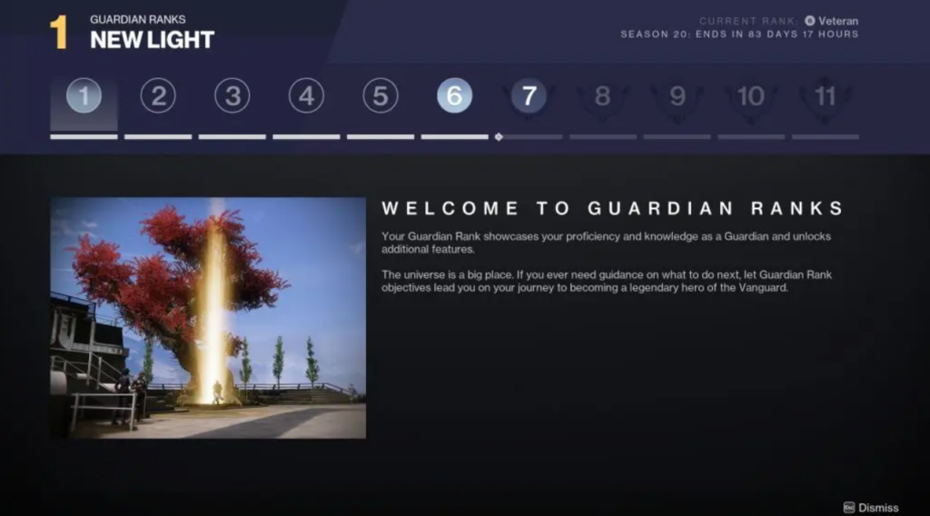 Guardian Ranks in Destiny 2 Lightfall