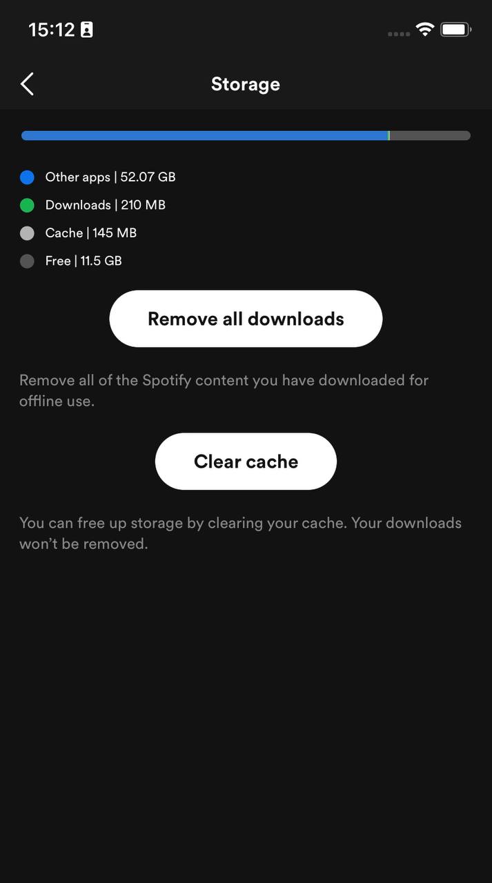 clear cache spotify