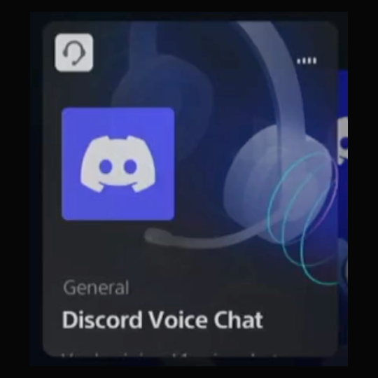 Dicsord voice channel on PS5