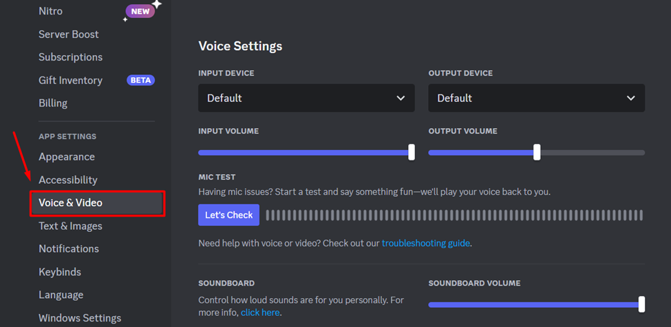 Accessing Voice & Video in Discord
