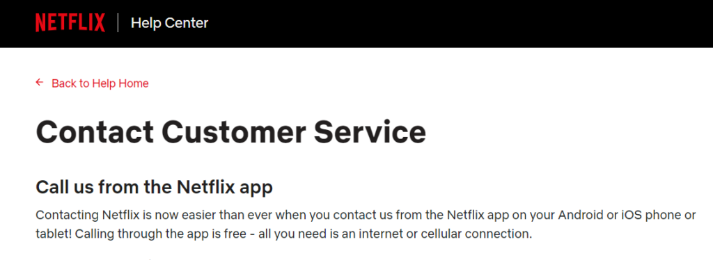 Contact Netflix
