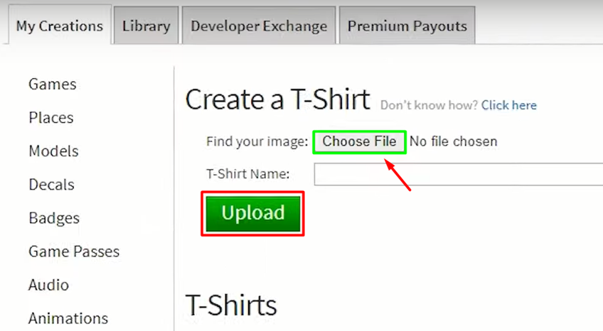 Uploading an Emoji for T-shirt in Roblox