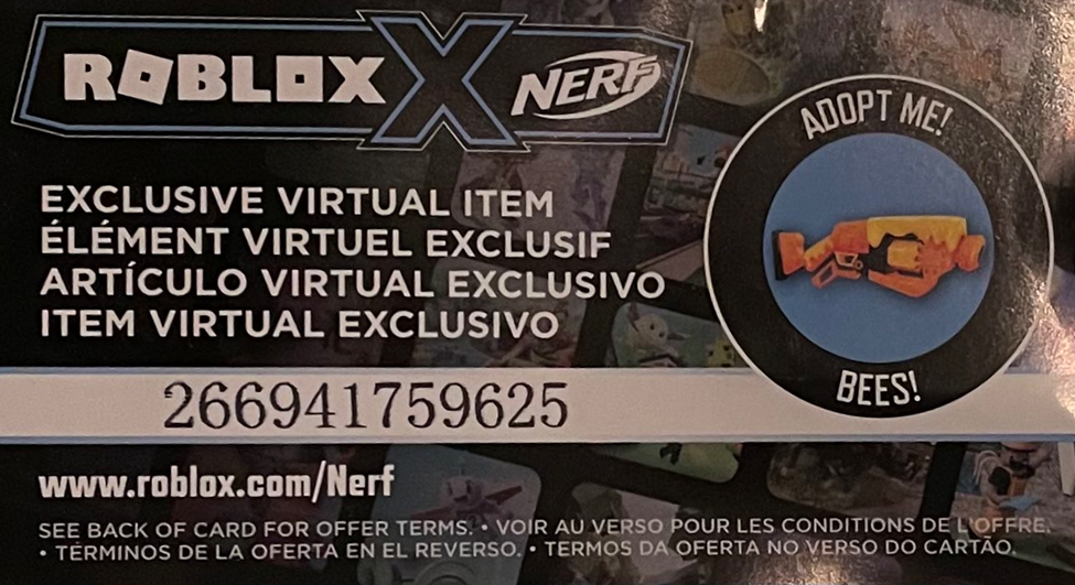 Redeem Code from Nerf Blaster Code Card