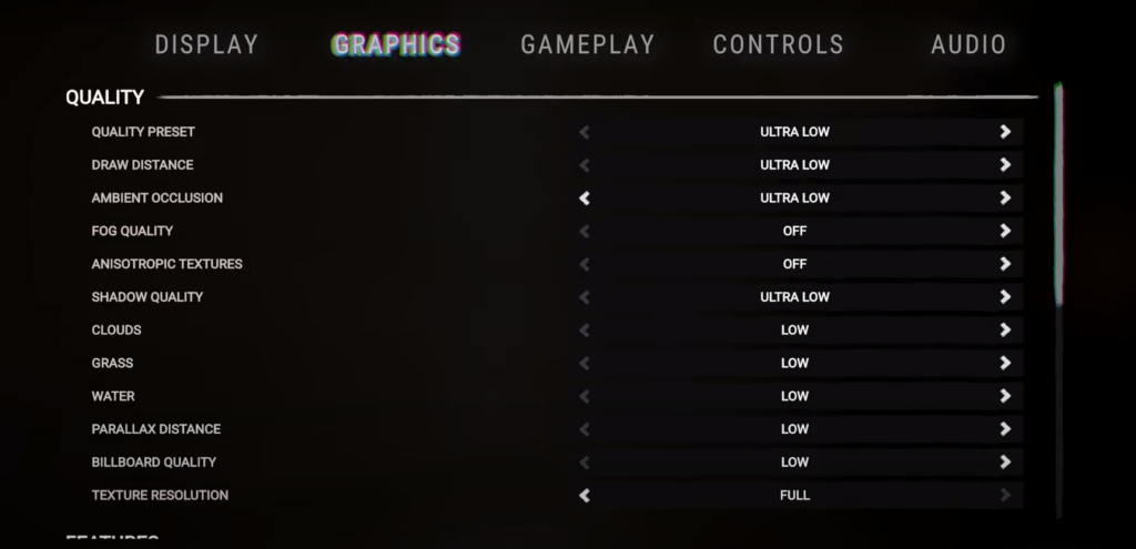 Lower the Graphics Settings