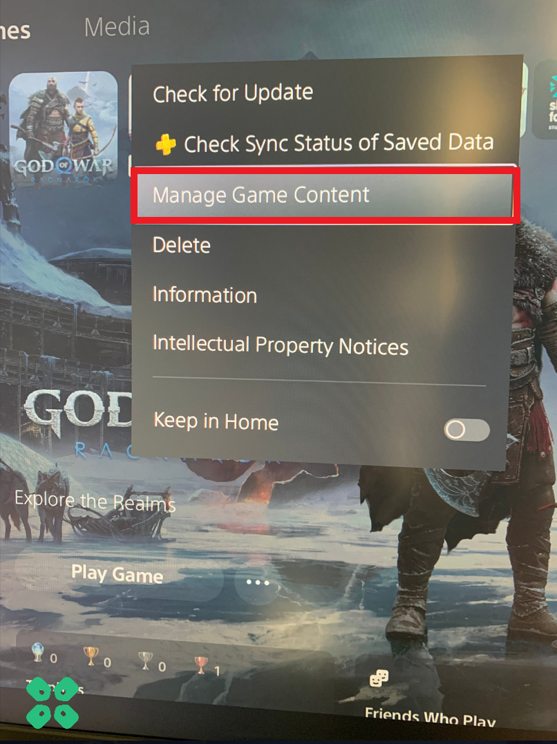 manage game content on ps5
