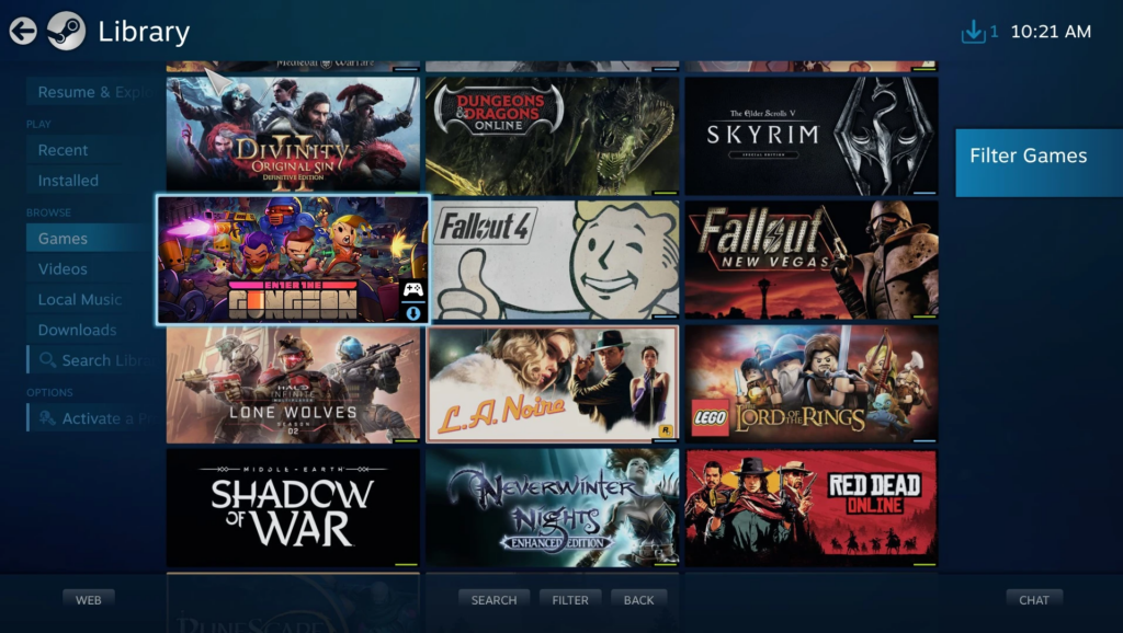 Classic and New PC Game Library on Steam