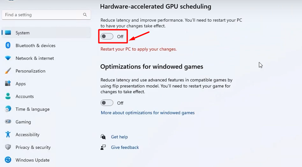 Disabling Hardware Acceleration in Windows 11