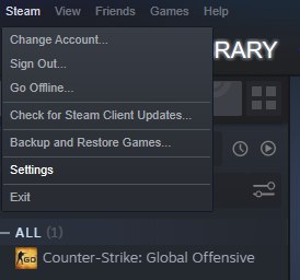 settings steam account