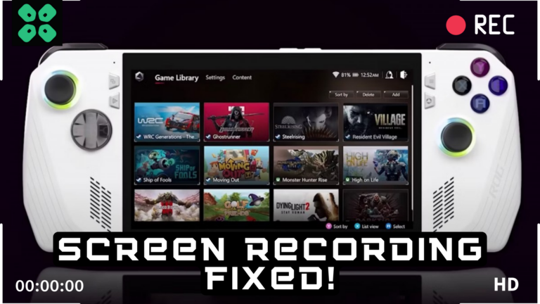 How to Fix Asus ROG Ally Screen Recording Not Working