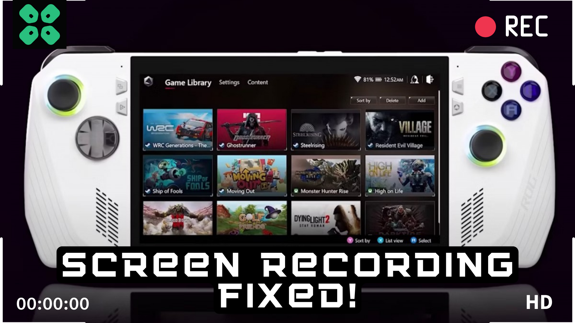 How to Fix Asus ROG Ally Screen Recording Not Working