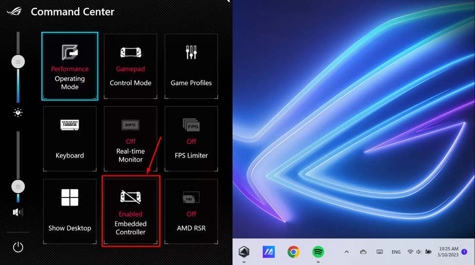 Disabling Embedded Controller on Asus ROG Ally
