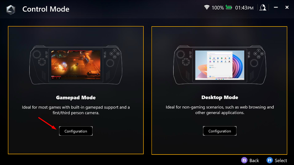 Configuring Gamepad Mode on Asus ROG Ally