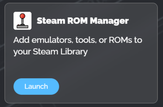 Launching Steam ROM Manager