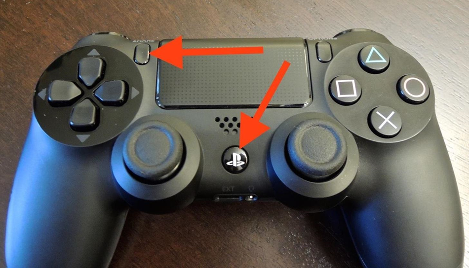 Pressing Buttons to Pair PS4 controller