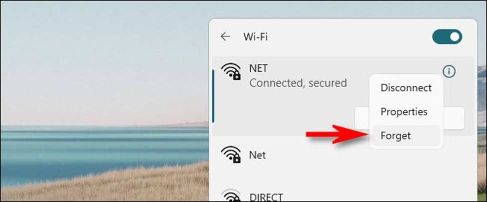 Forgetting Wi-Fi Network on Asus ROG Ally