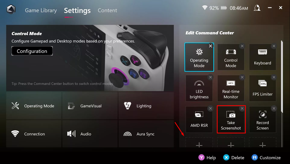 Taking Screenshot on Asus ROG Ally