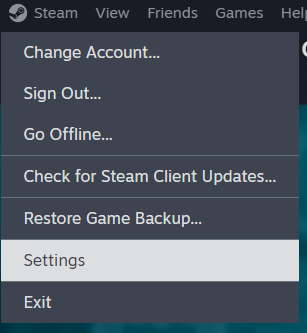 settings steam