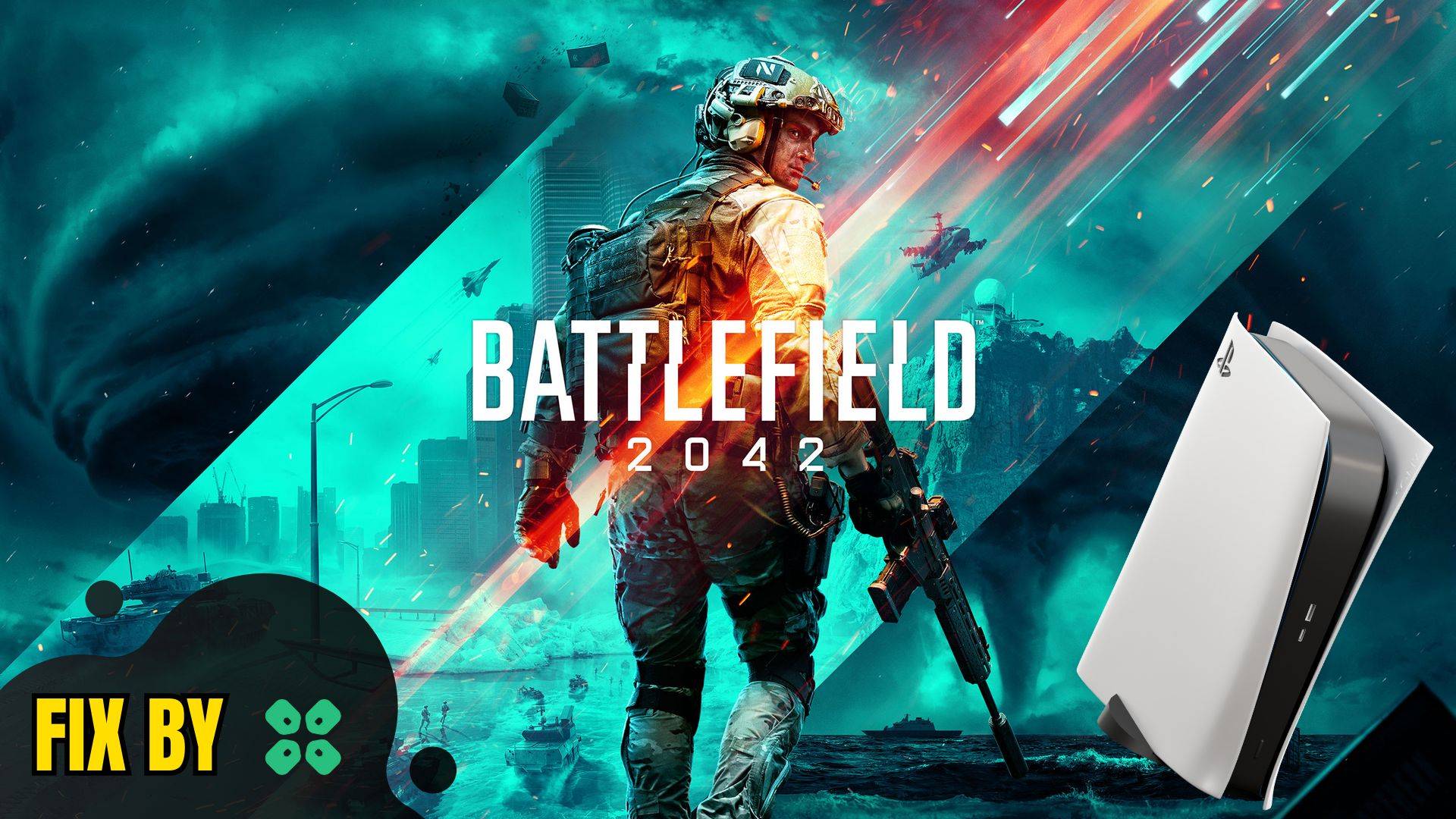 Artwork of Battlefield 2042 and its fix of Network issues by TCG