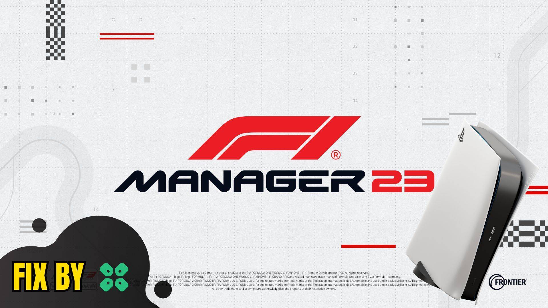 Artwork of F1 Manager 2023 and its fix of crashing by TCG