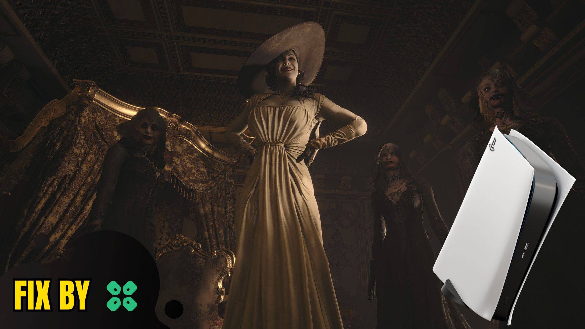 Artwork of Resident Evil Village and its fix of crashing by TCG